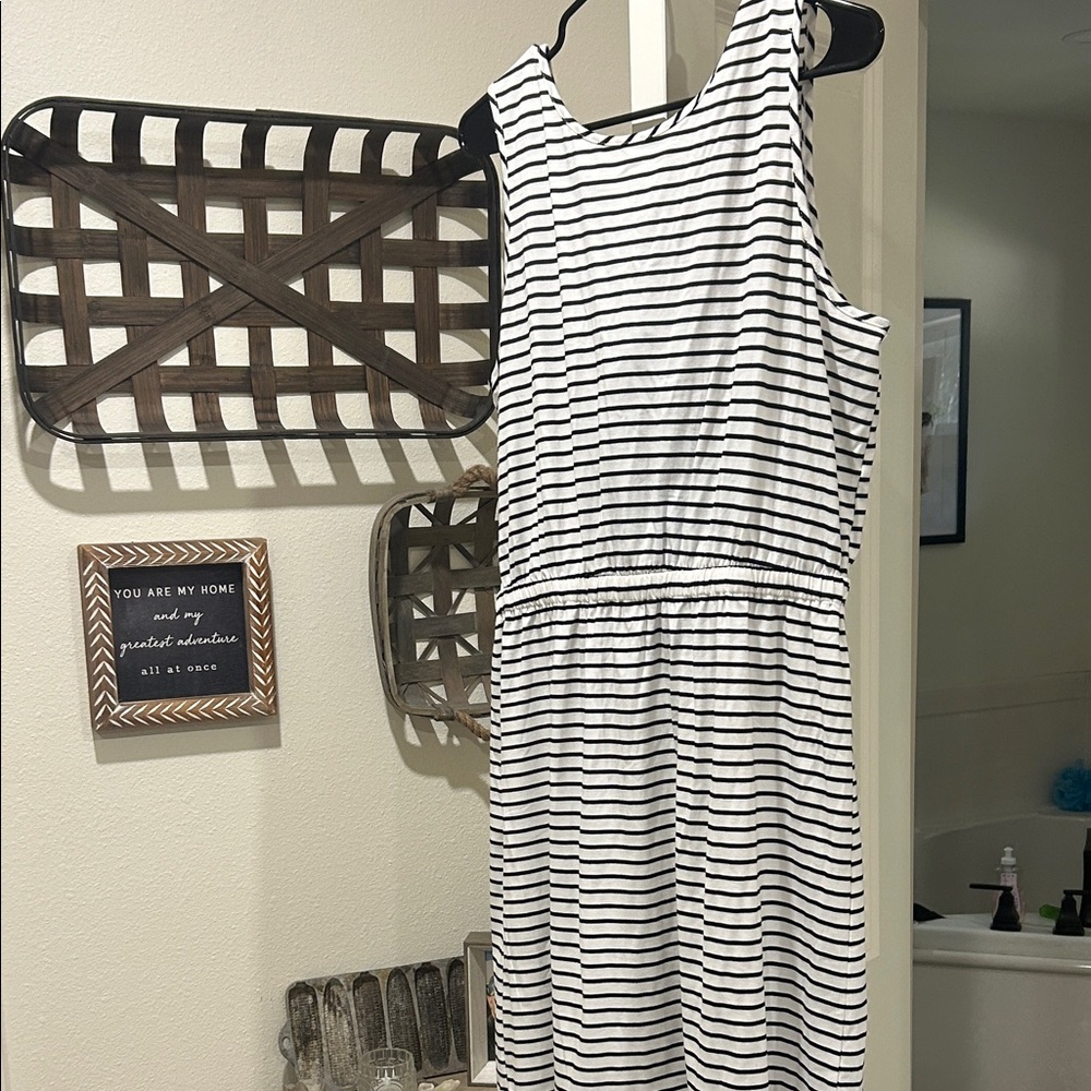 Cupshe Black and White Striped Dress